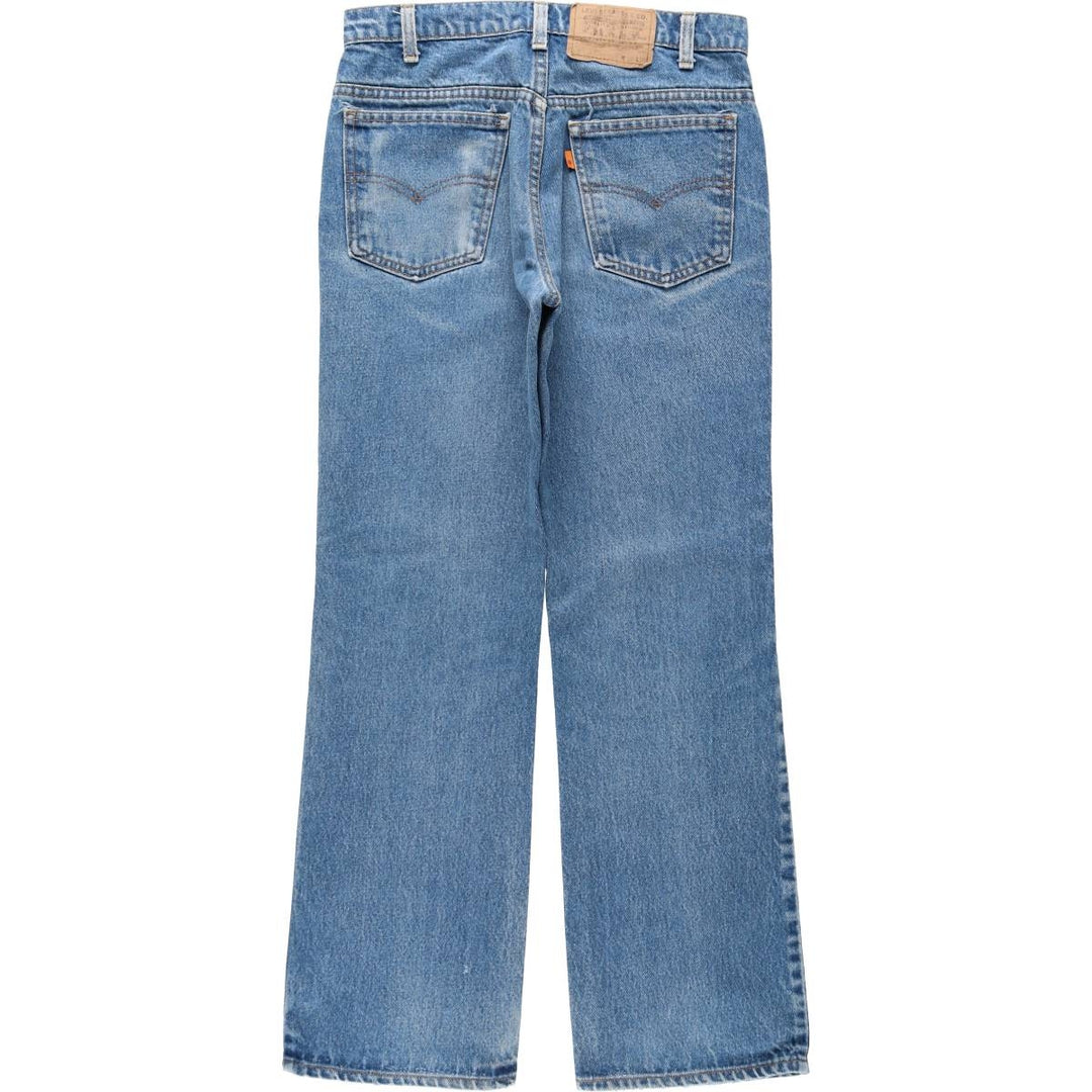 ~90'S Levi's 20517-0217 Orange Tab Bootcut Denim Pants, Made in USA, Women's Size L (equivalent to W30), Vintage unclear blue type Vintage Second Hand
