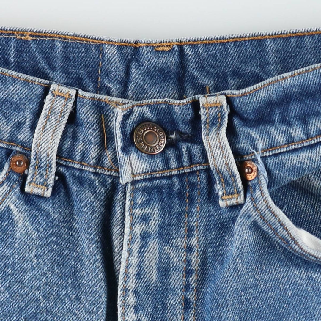 ~90'S Levi's 20517-0217 Orange Tab Bootcut Denim Pants, Made in USA, Women's Size L (equivalent to W30), Vintage unclear blue type Vintage Second Hand