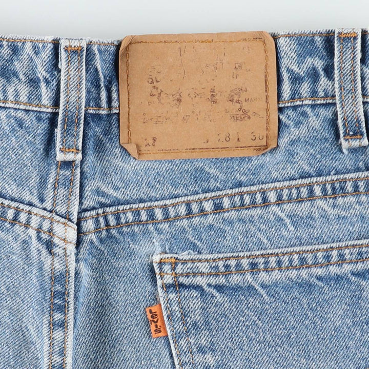 1990'S Levi's 20517-0217 Orange Tab Bootcut Denim Pants, Made in USA, Women's Size L (equivalent to W28), Vintage. cotton blue type Vintage Second Hand
