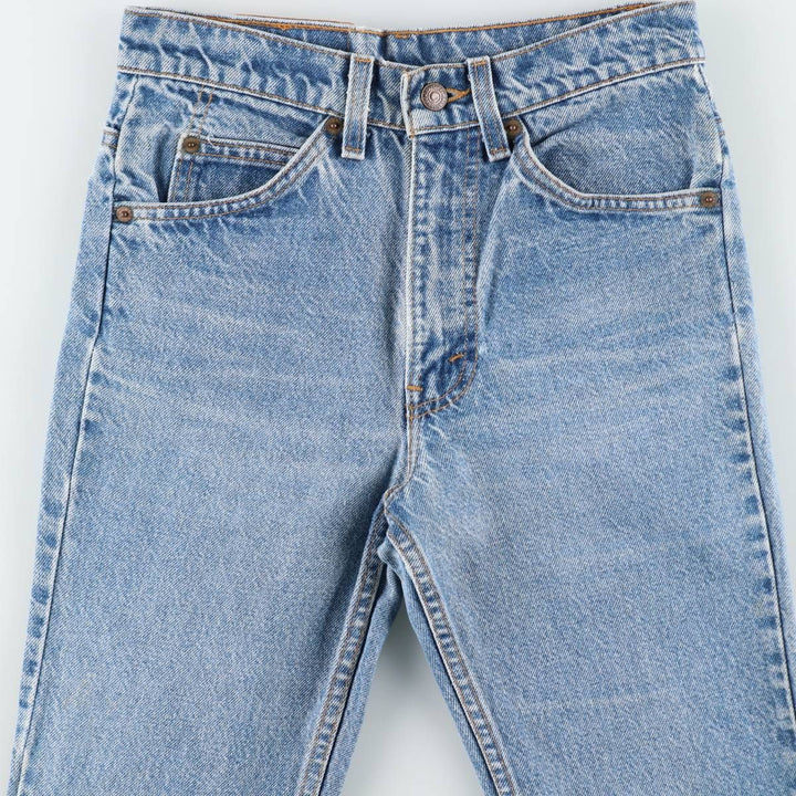 1990'S Levi's 20517-0217 Orange Tab Bootcut Denim Pants, Made in USA, Women's Size L (equivalent to W28), Vintage. cotton blue type Vintage Second Hand