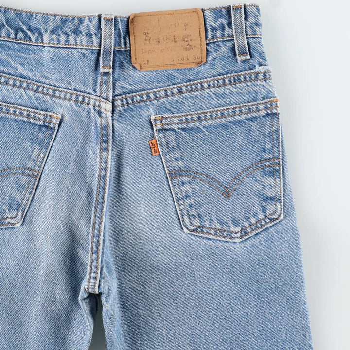 1990'S Levi's 20517-0217 Orange Tab Bootcut Denim Pants, Made in USA, Women's Size L (equivalent to W28), Vintage. cotton blue type Vintage Second Hand