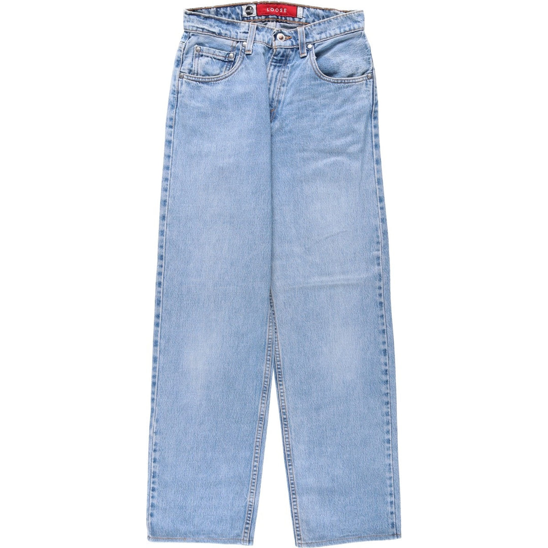 90'S Levi's Silver Tab Loose Tapered Denim Pants, Made in USA, Women's Size L (W28 equivalent), Vintage cotton blue type Vintage Second Hand