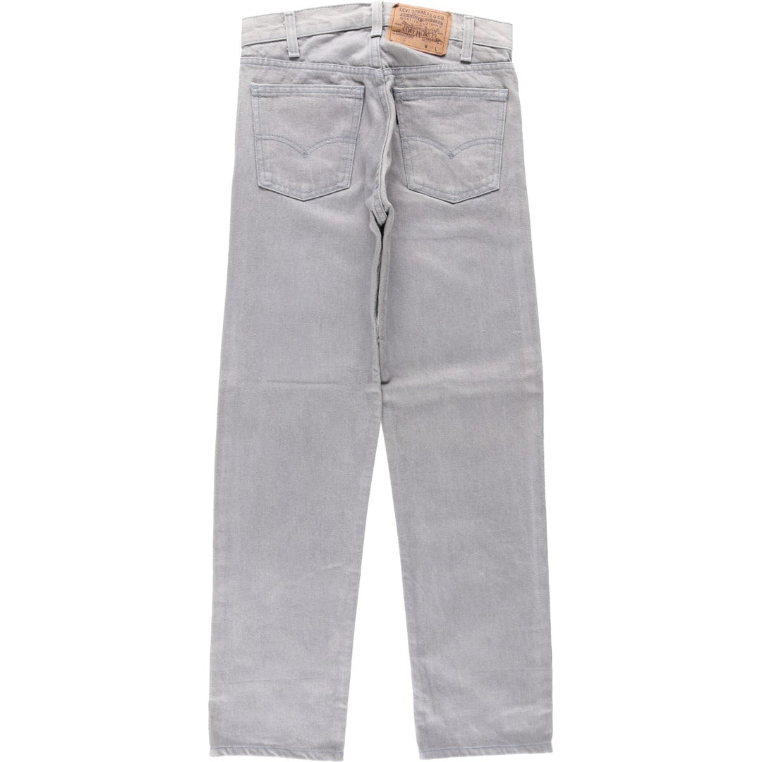 Levi's 40505-0257 Tapered Denim Pants, Made in USA, Women's Size L (equivalent to W28), Vintage. cotton gray type Vintage Second Hand