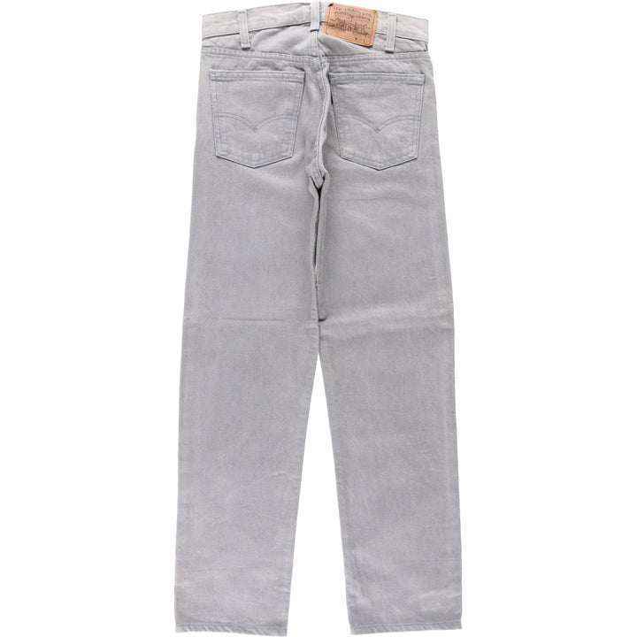 Levi's 40505-0257 Tapered Denim Pants, Made in USA, Women's Size L (equivalent to W28), Vintage. cotton gray type Vintage Second Hand