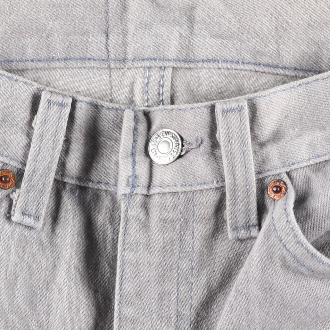 Levi's 40505-0257 Tapered Denim Pants, Made in USA, Women's Size L (equivalent to W28), Vintage. cotton gray type Vintage Second Hand
