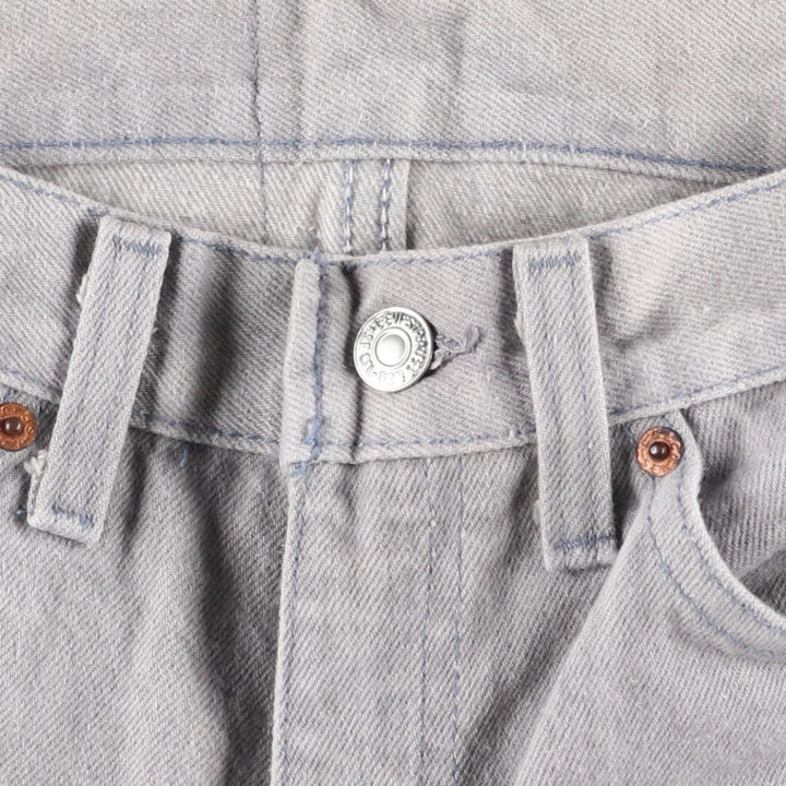 Levi's 40505-0257 Tapered Denim Pants, Made in USA, Women's Size L (equivalent to W28), Vintage. cotton gray type Vintage Second Hand