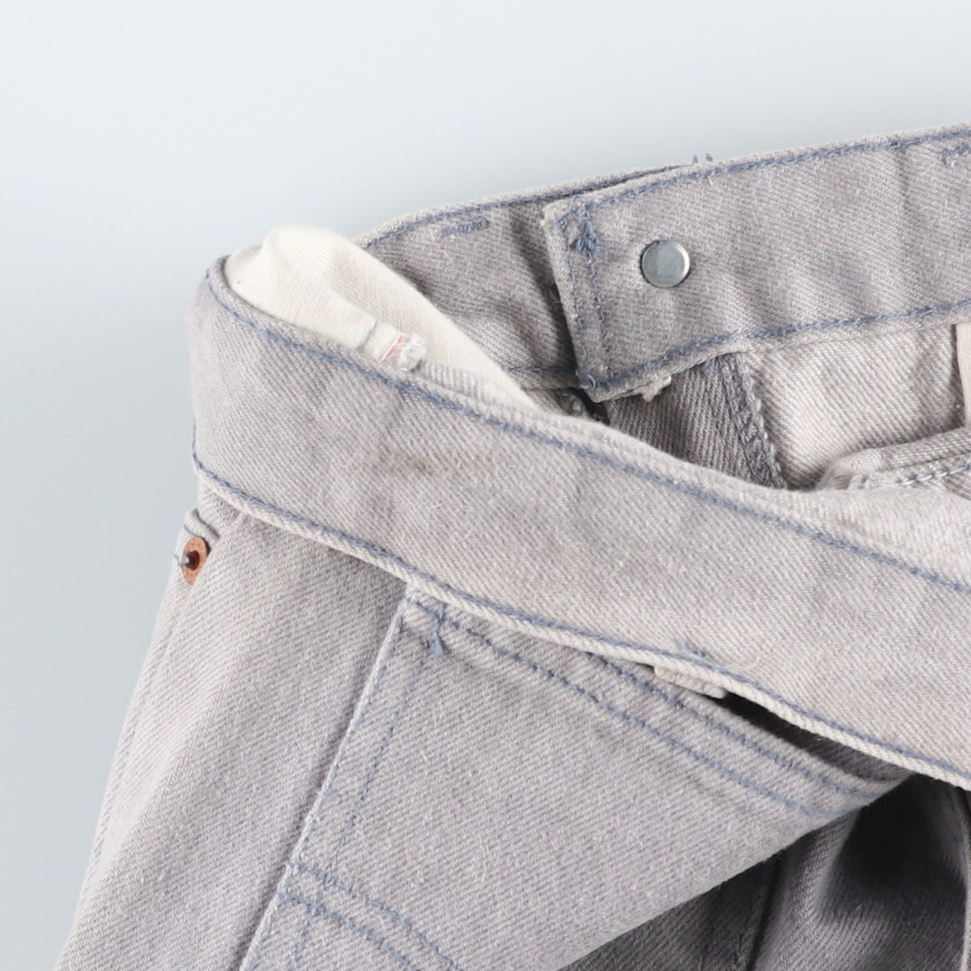 Levi's 40505-0257 Tapered Denim Pants, Made in USA, Women's Size L (equivalent to W28), Vintage. cotton gray type Vintage Second Hand
