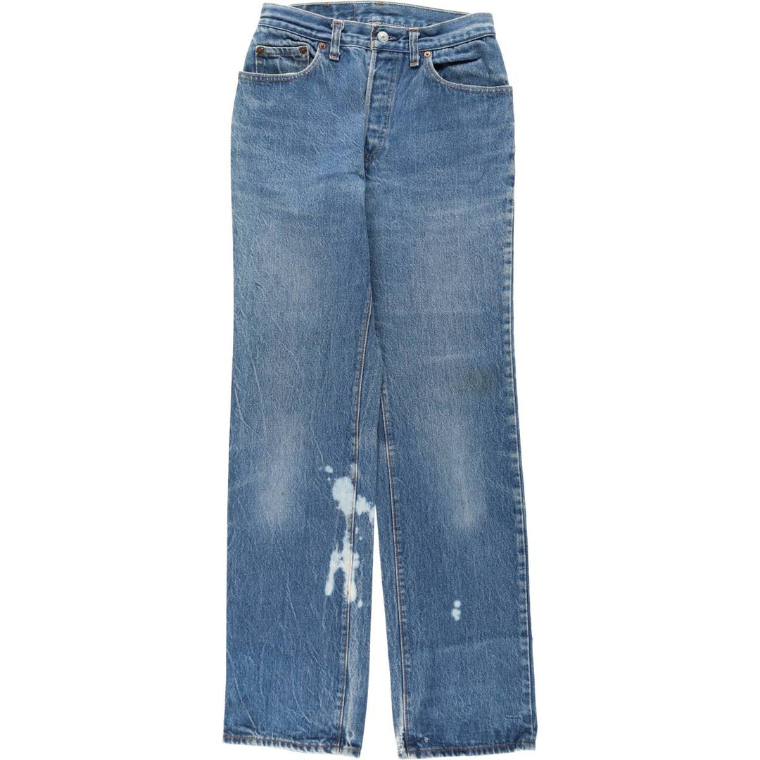 1980'S Levi's 26501-0118 Straight Denim Pants, Women's Size M (W26 equivalent), Vintage unclear blue type Vintage Second Hand