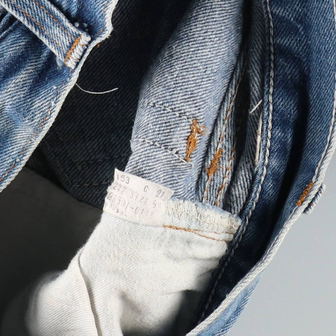 1980'S Levi's 26501-0118 Straight Denim Pants, Women's Size M (W26 equivalent), Vintage unclear blue type Vintage Second Hand