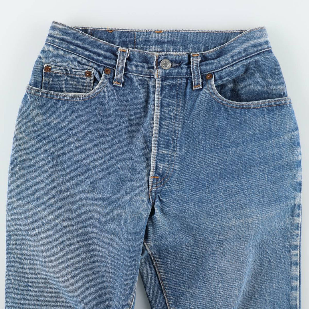 1980'S Levi's 26501-0118 Straight Denim Pants, Women's Size M (W26 equivalent), Vintage unclear blue type Vintage Second Hand