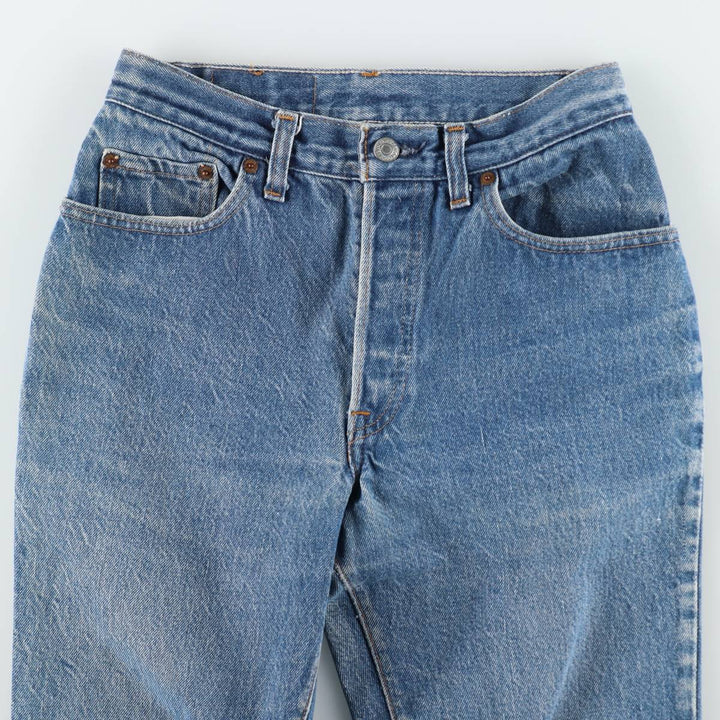 1980'S Levi's 26501-0118 Straight Denim Pants, Women's Size M (W26 equivalent), Vintage unclear blue type Vintage Second Hand