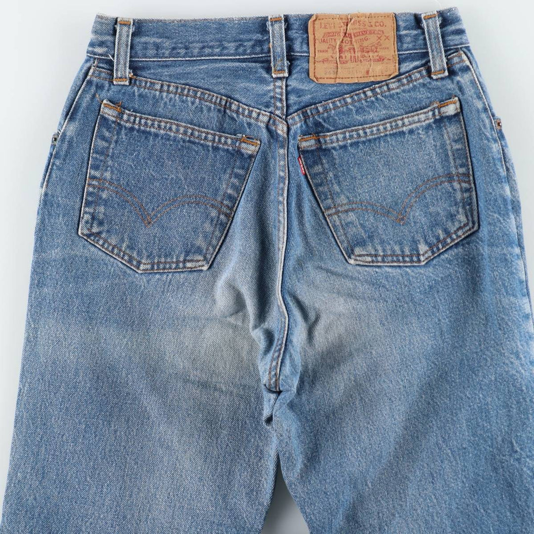 1980'S Levi's 26501-0118 Straight Denim Pants, Women's Size M (W26 equivalent), Vintage unclear blue type Vintage Second Hand