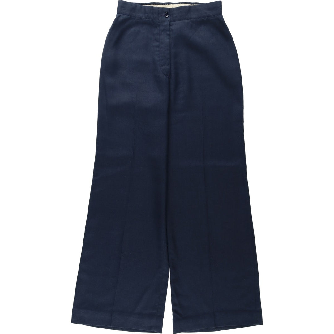 JCPenney women's flared slacks, size L (equivalent to W27), vintage. unclear navy blue type Vintage Second Hand