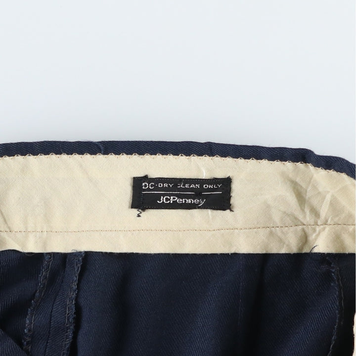 JCPenney women's flared slacks, size L (equivalent to W27), vintage. unclear navy blue type Vintage Second Hand