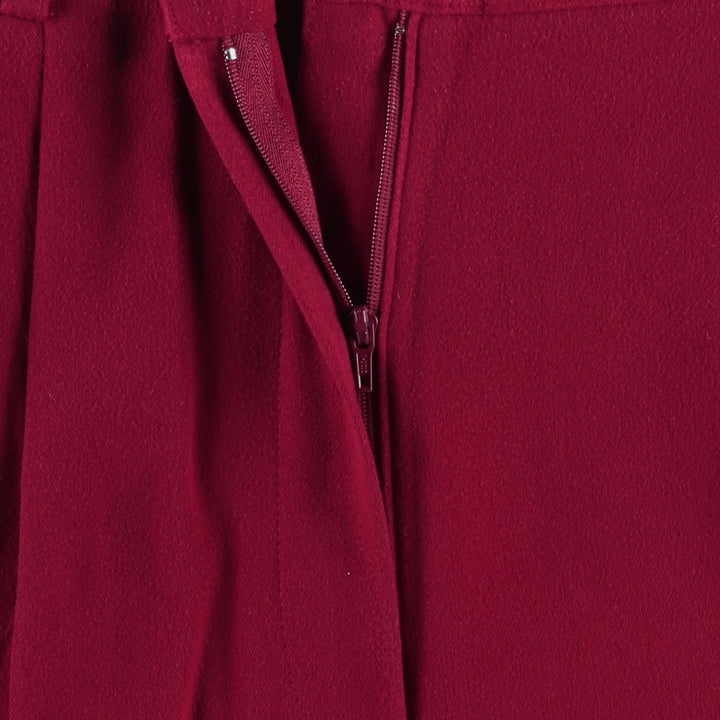Balenciaga BALENCIAGA PARIS Two-Pleat Slacks Pants Women's XL (W31 equivalent) polyester wine-red Vintage Second Hand