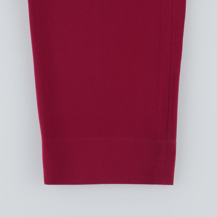 Balenciaga BALENCIAGA PARIS Two-Pleat Slacks Pants Women's XL (W31 equivalent) polyester wine-red Vintage Second Hand