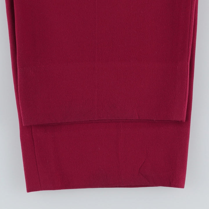 Balenciaga BALENCIAGA PARIS Two-Pleat Slacks Pants Women's XL (W31 equivalent) polyester wine-red Vintage Second Hand