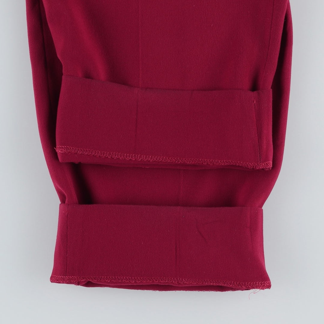 Balenciaga BALENCIAGA PARIS Two-Pleat Slacks Pants Women's XL (W31 equivalent) polyester wine-red Vintage Second Hand