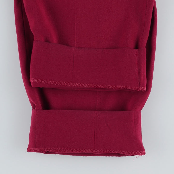 Balenciaga BALENCIAGA PARIS Two-Pleat Slacks Pants Women's XL (W31 equivalent) polyester wine-red Vintage Second Hand