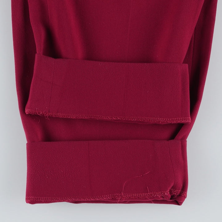 Balenciaga BALENCIAGA PARIS Two-Pleat Slacks Pants Women's XL (W31 equivalent) polyester wine-red Vintage Second Hand