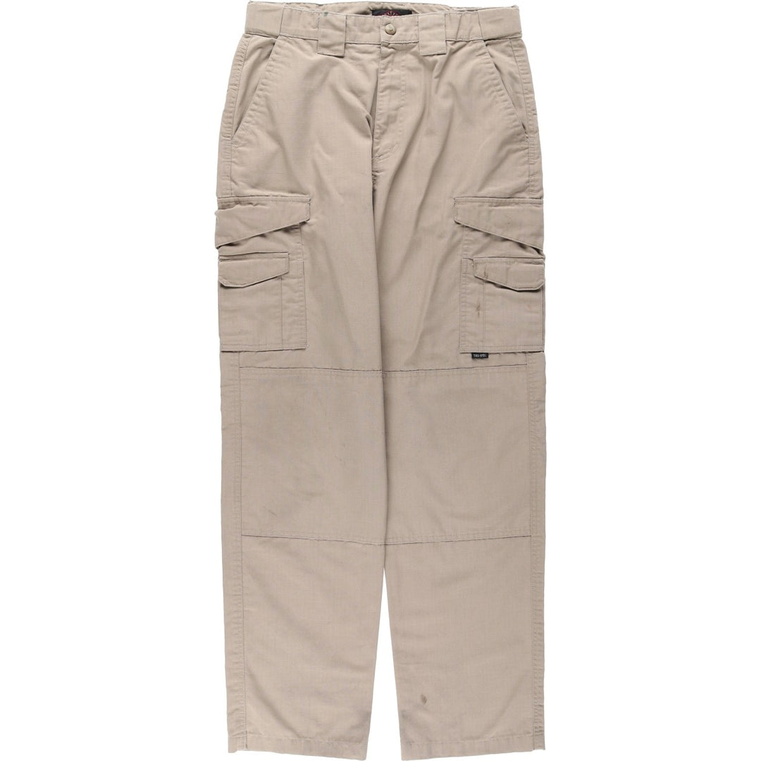 TRU-SPEC Ripstop Military Cargo Pants, Women's XL (equivalent to W32) polyester Khaki type beige Vintage Second Hand