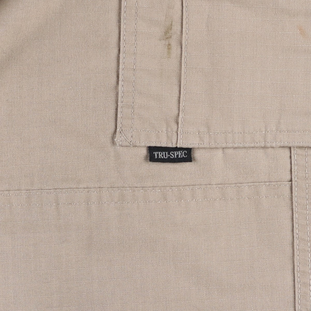 TRU-SPEC Ripstop Military Cargo Pants, Women's XL (equivalent to W32) polyester Khaki type beige Vintage Second Hand
