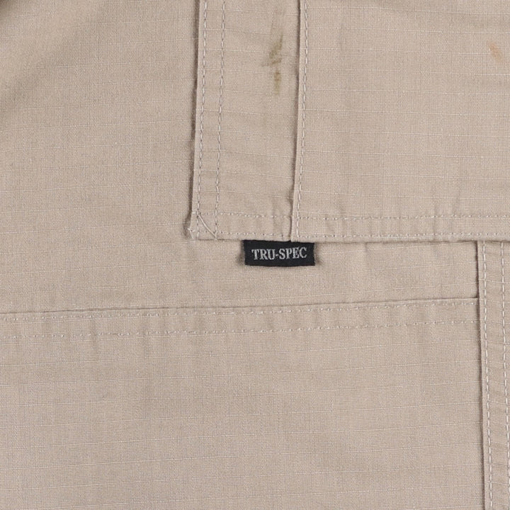 TRU-SPEC Ripstop Military Cargo Pants, Women's XL (equivalent to W32) polyester Khaki type beige Vintage Second Hand
