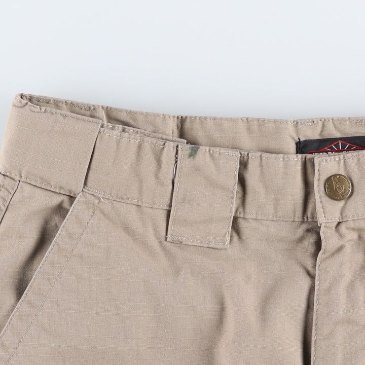 TRU-SPEC Ripstop Military Cargo Pants, Women's XL (equivalent to W32) polyester Khaki type beige Vintage Second Hand