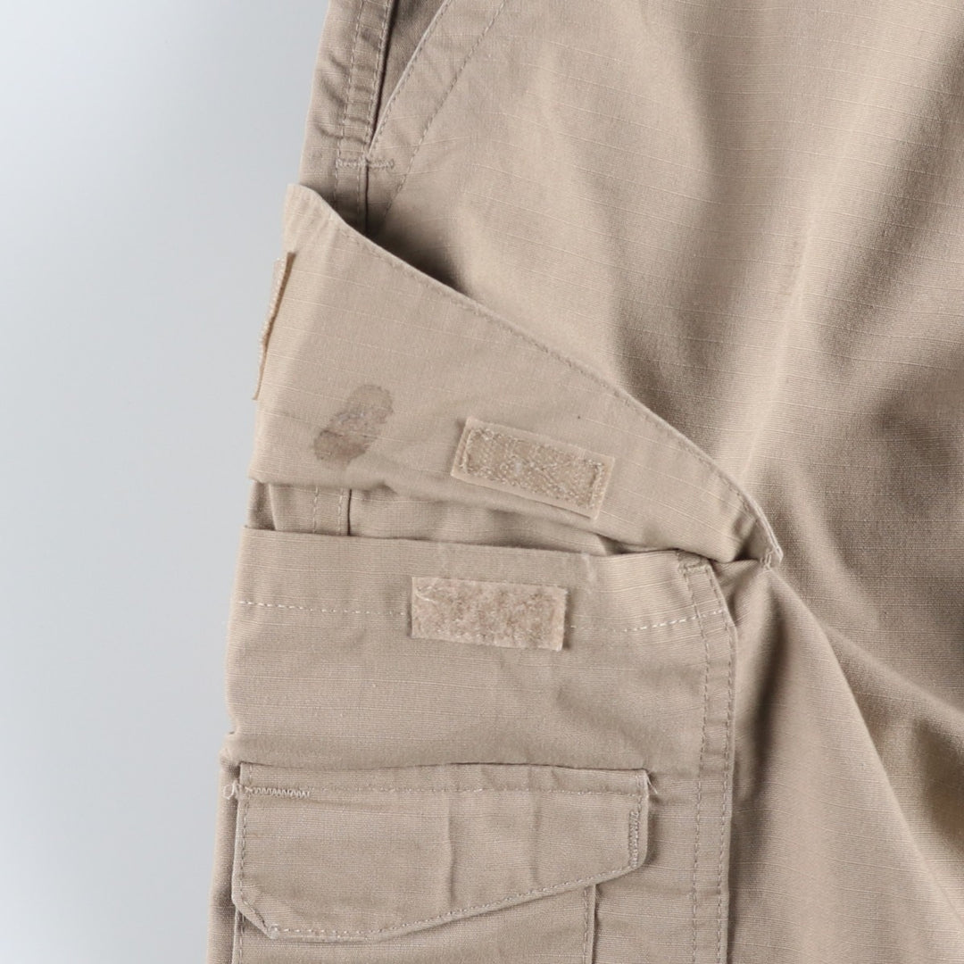 TRU-SPEC Ripstop Military Cargo Pants, Women's XL (equivalent to W32) polyester Khaki type beige Vintage Second Hand