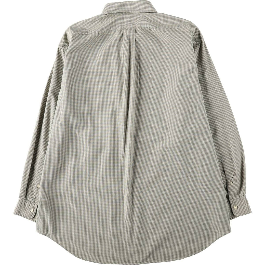 Ralph Lauren YARMOUTH Long Sleeve Button Down Check Shirt Men's XL cotton green type Vintage Second Hand