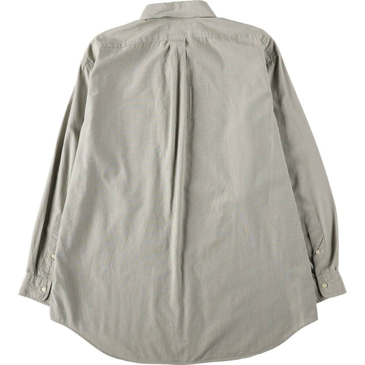 Ralph Lauren YARMOUTH Long Sleeve Button Down Check Shirt Men's XL cotton green type Vintage Second Hand