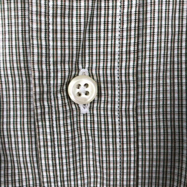 Ralph Lauren YARMOUTH Long Sleeve Button Down Check Shirt Men's XL cotton green type Vintage Second Hand