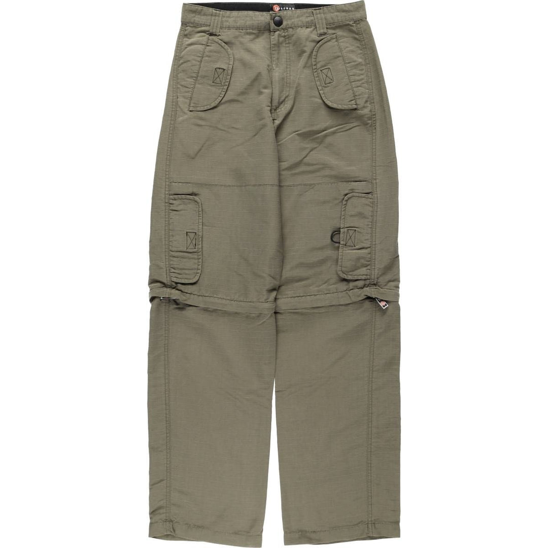 UTILITY 2WAY Ripstop Climbing Pants, Women's Size L (equivalent to W29) Nylon Khaki type Vintage Second Hand