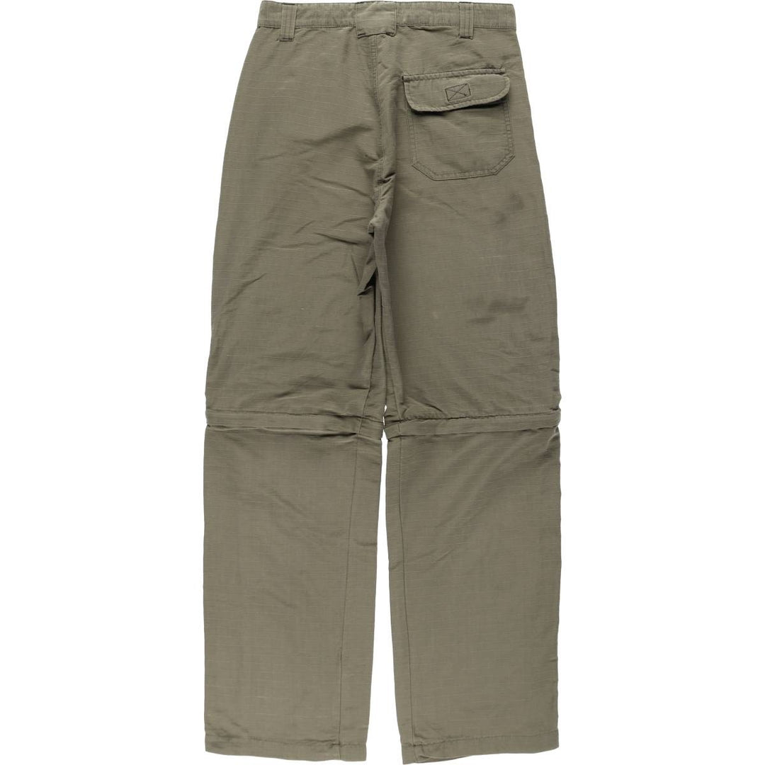 UTILITY 2WAY Ripstop Climbing Pants, Women's Size L (equivalent to W29) Nylon Khaki type Vintage Second Hand