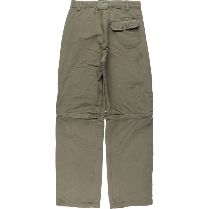 UTILITY 2WAY Ripstop Climbing Pants, Women's Size L (equivalent to W29) Nylon Khaki type Vintage Second Hand