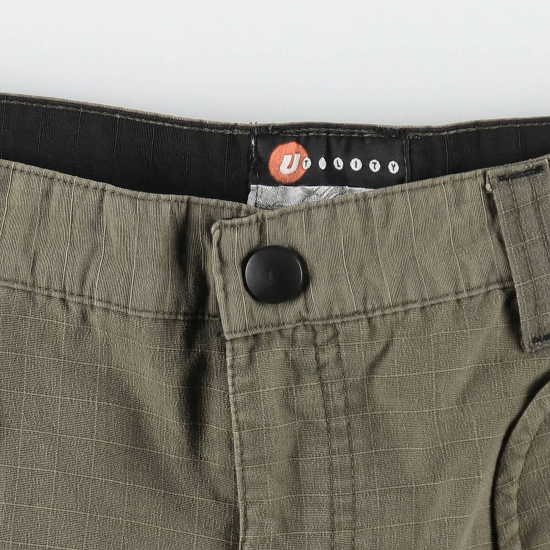 UTILITY 2WAY Ripstop Climbing Pants, Women's Size L (equivalent to W29) Nylon Khaki type Vintage Second Hand