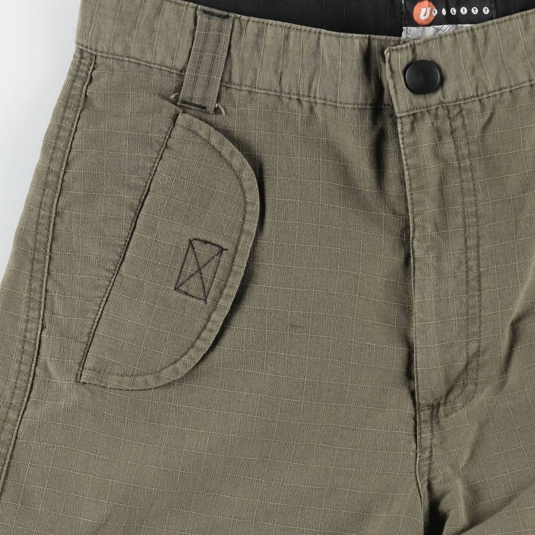 UTILITY 2WAY Ripstop Climbing Pants, Women's Size L (equivalent to W29) Nylon Khaki type Vintage Second Hand