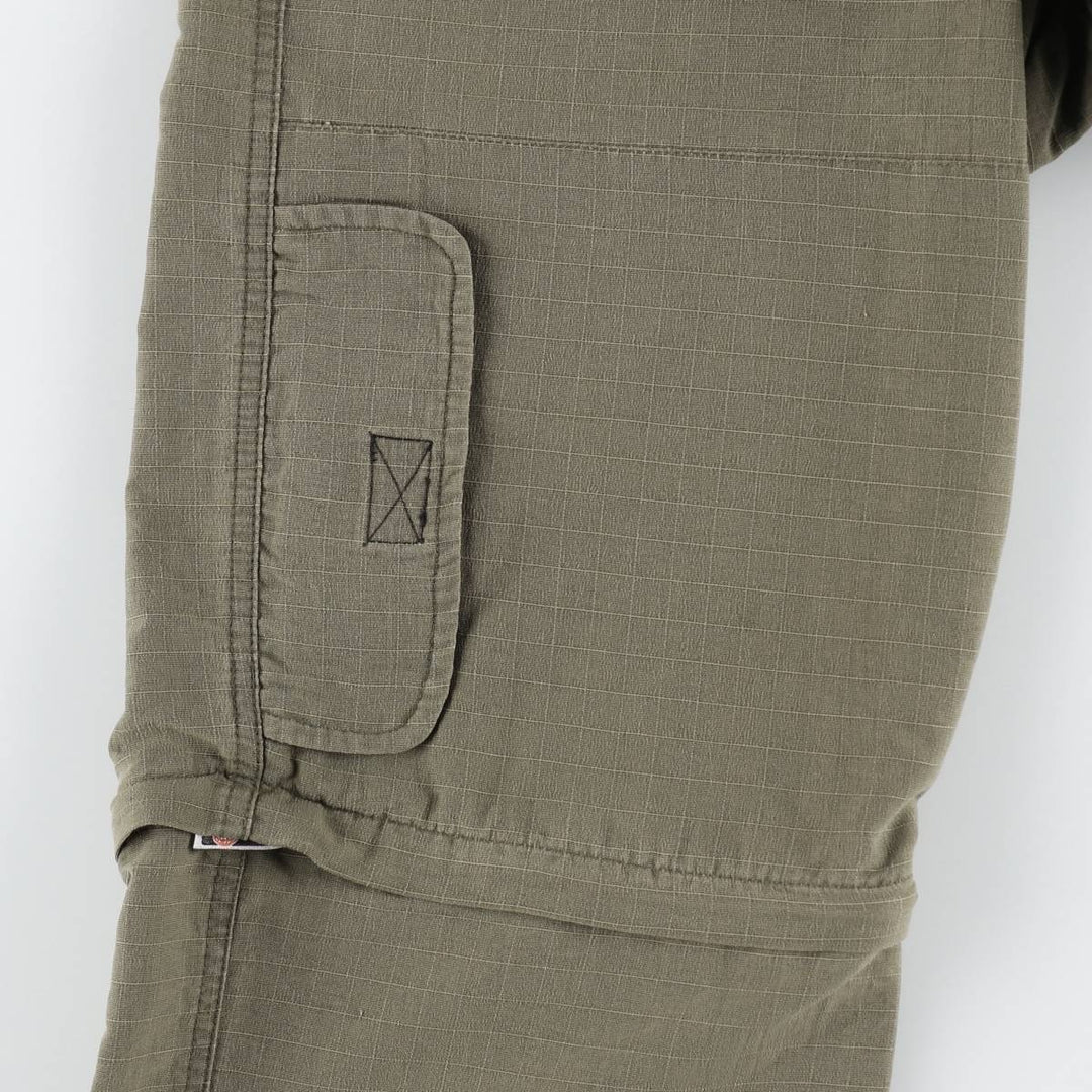 UTILITY 2WAY Ripstop Climbing Pants, Women's Size L (equivalent to W29) Nylon Khaki type Vintage Second Hand