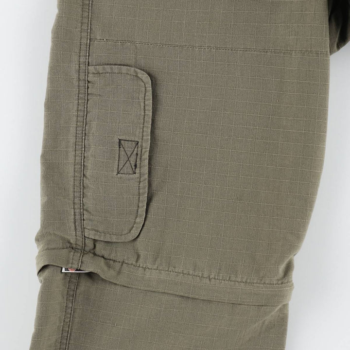 UTILITY 2WAY Ripstop Climbing Pants, Women's Size L (equivalent to W29) Nylon Khaki type Vintage Second Hand