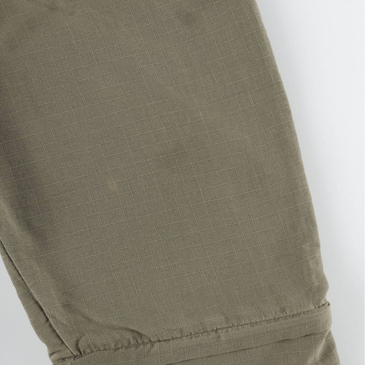 UTILITY 2WAY Ripstop Climbing Pants, Women's Size L (equivalent to W29) Nylon Khaki type Vintage Second Hand