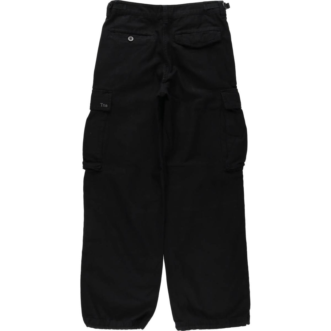 TNA Military Cargo Pants Combat Pants Women's L (equivalent to W30) cotton black type Vintage Second Hand