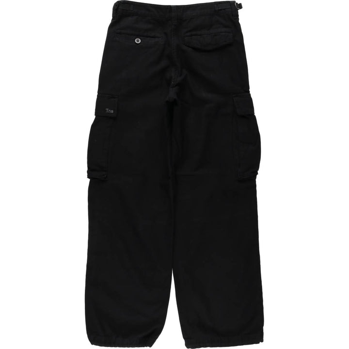TNA Military Cargo Pants Combat Pants Women's L (equivalent to W30) cotton black type Vintage Second Hand