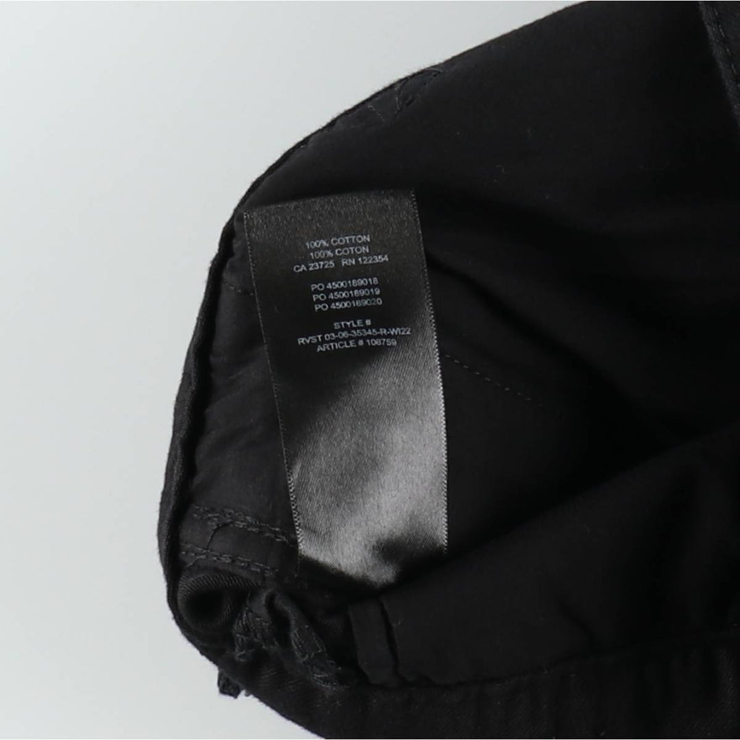 TNA Military Cargo Pants Combat Pants Women's L (equivalent to W30) cotton black type Vintage Second Hand