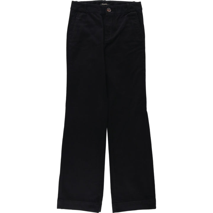 Massimo Dutti Chino Pants, Flared Pants, Women's Size L (equivalent to W28) unclear black type Vintage Second Hand
