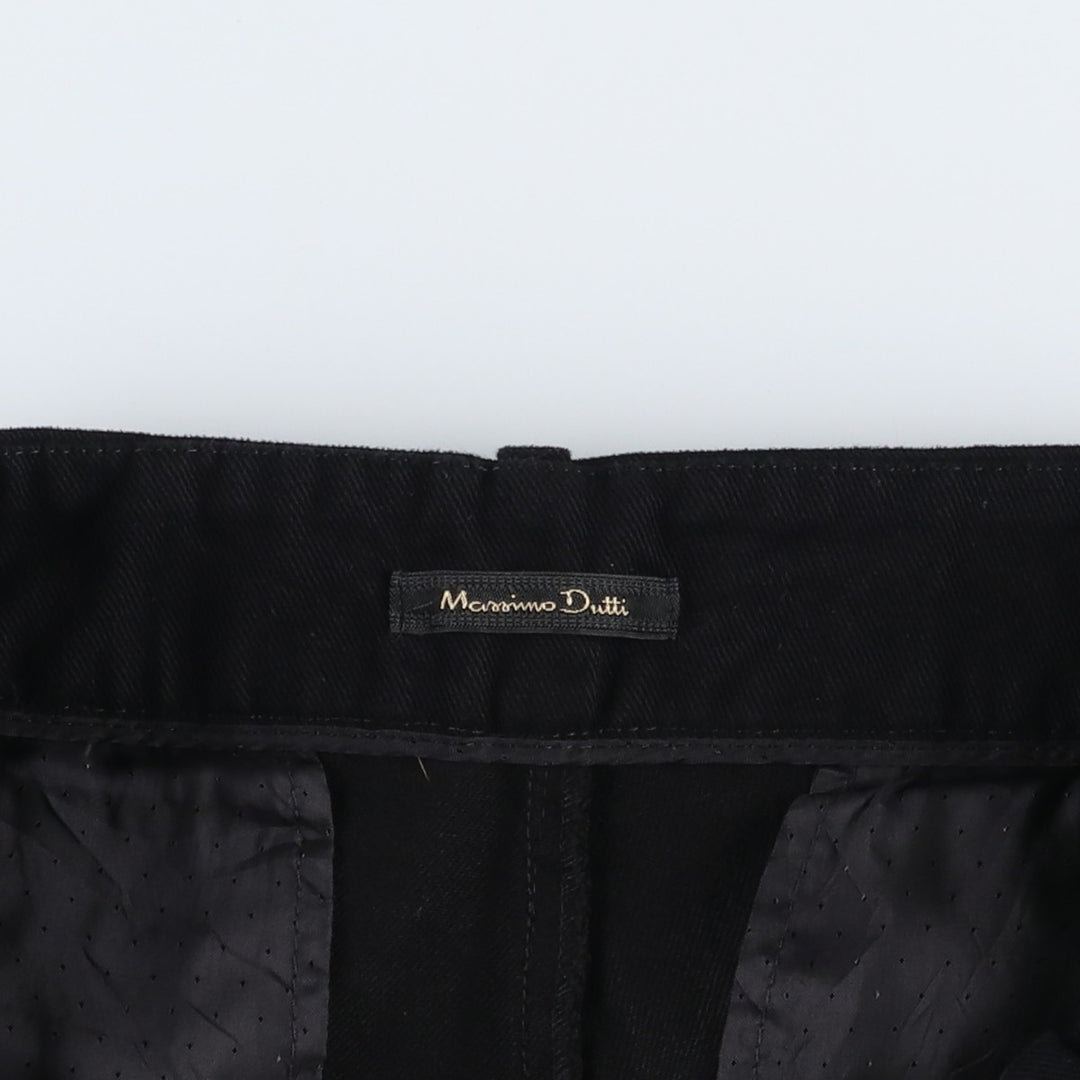 Massimo Dutti Chino Pants, Flared Pants, Women's Size L (equivalent to W28) unclear black type Vintage Second Hand