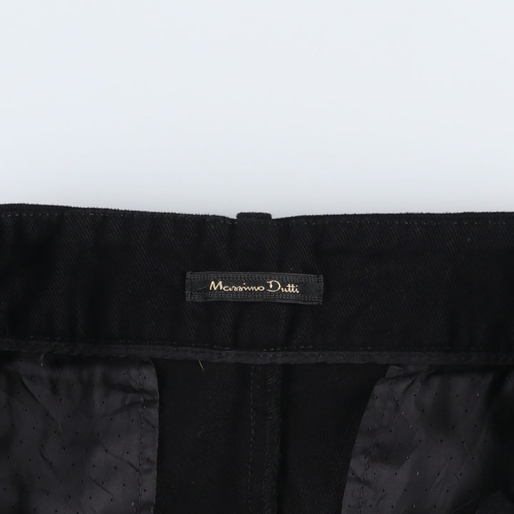 Massimo Dutti Chino Pants, Flared Pants, Women's Size L (equivalent to W28) unclear black type Vintage Second Hand