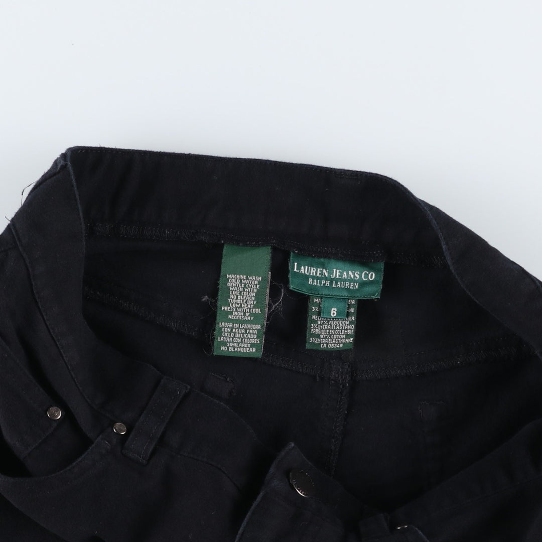 Ralph Lauren LAUREN JEANS CO. Cotton Pants, Women's Size L (equivalent to W30) cotton black type Vintage Second Hand