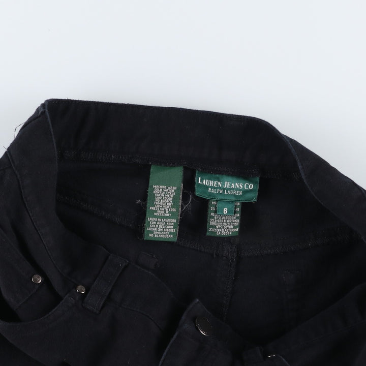 Ralph Lauren LAUREN JEANS CO. Cotton Pants, Women's Size L (equivalent to W30) cotton black type Vintage Second Hand