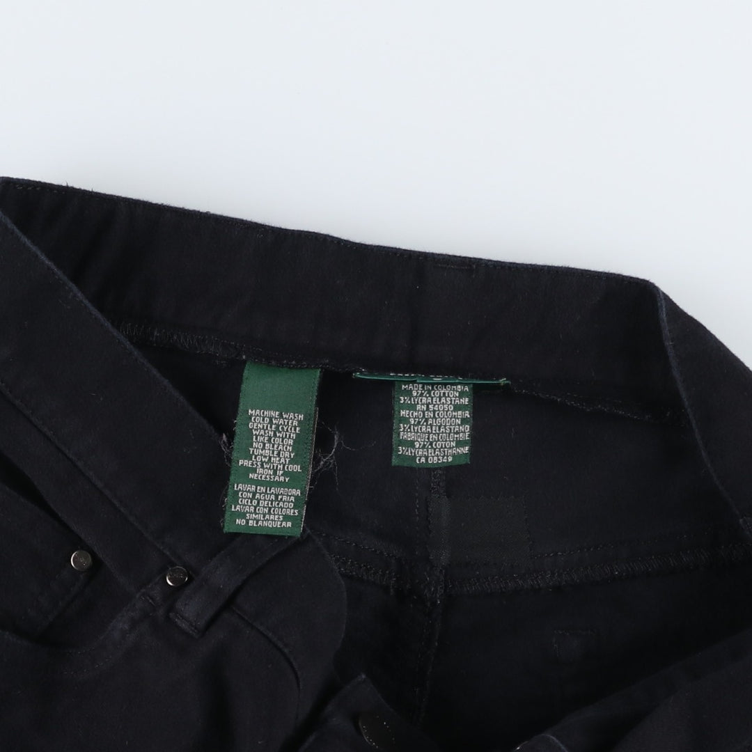 Ralph Lauren LAUREN JEANS CO. Cotton Pants, Women's Size L (equivalent to W30) cotton black type Vintage Second Hand