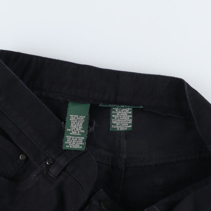 Ralph Lauren LAUREN JEANS CO. Cotton Pants, Women's Size L (equivalent to W30) cotton black type Vintage Second Hand